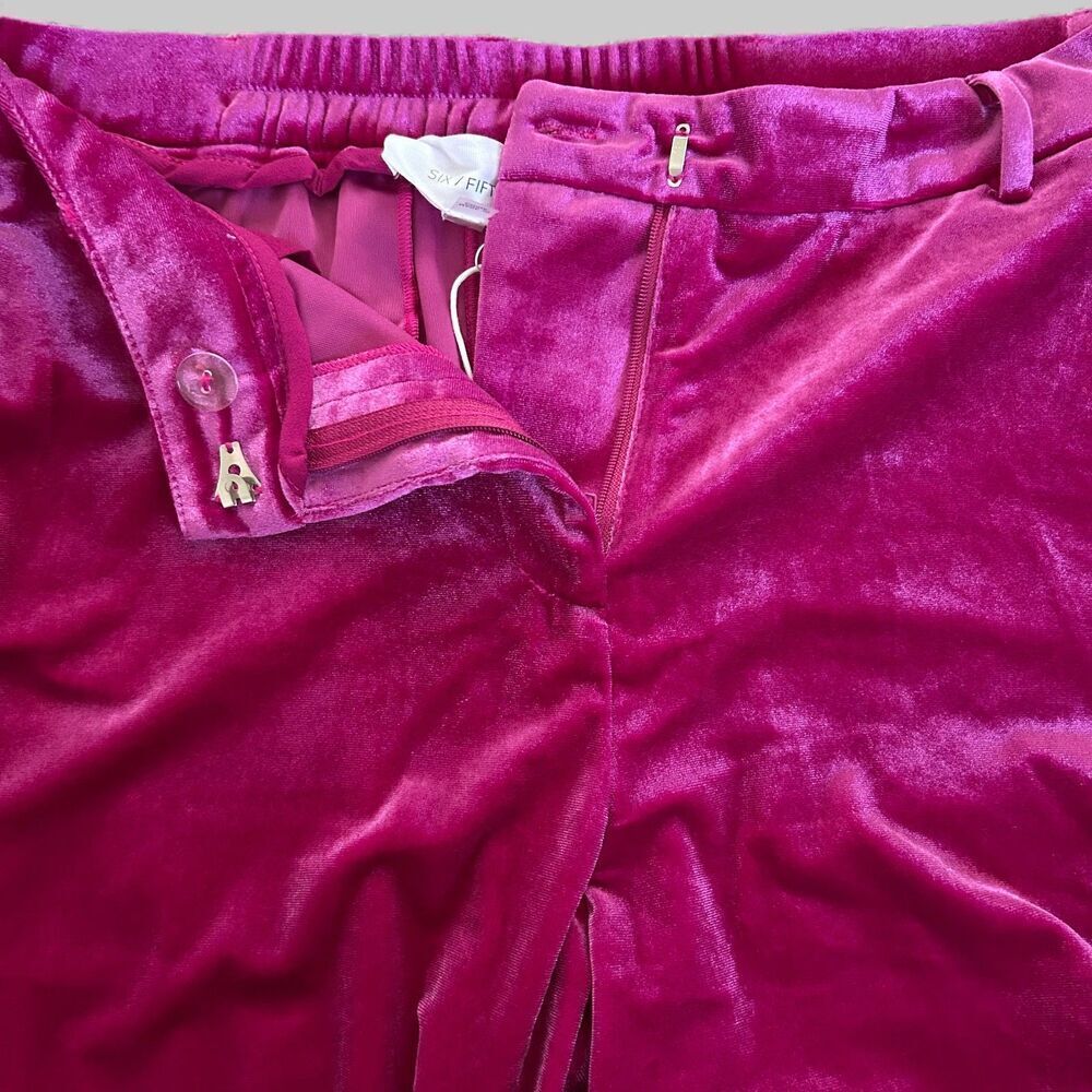 Six/Fifty NWT Adeline Velour Wide Leg Pant Medium - Picture 6 of 10